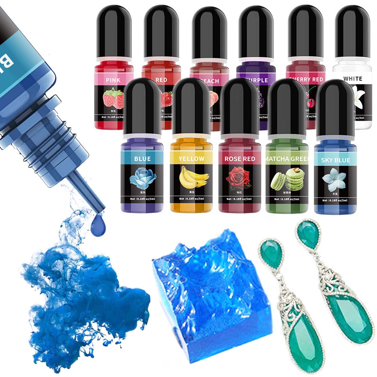 5ml/Bottle Epoxy Resin Pigment – Epoxy Uv Resin Kit recenzja i cena
