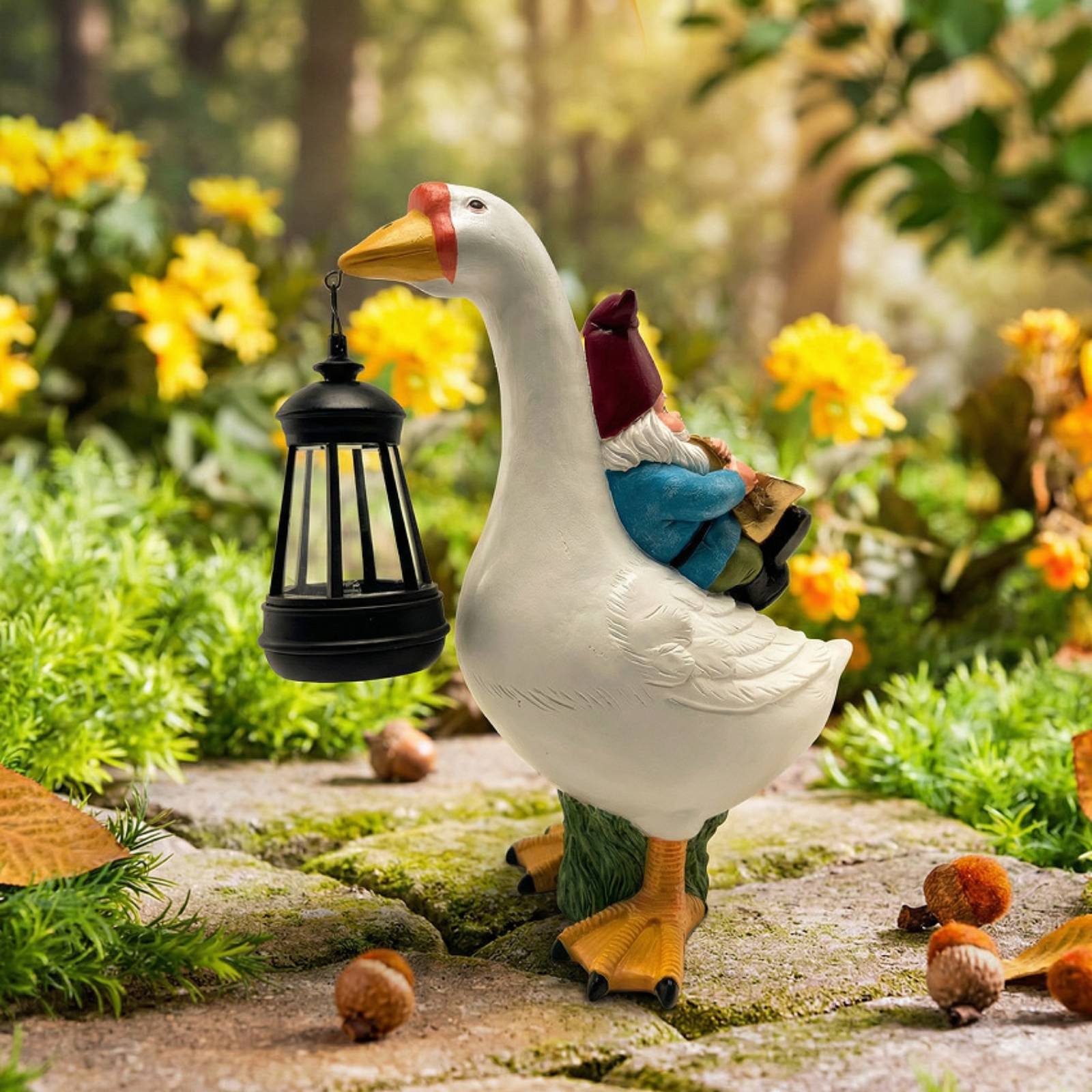Gnome Riding Goose Statue Weat – Crafting Resin recenzja i cena