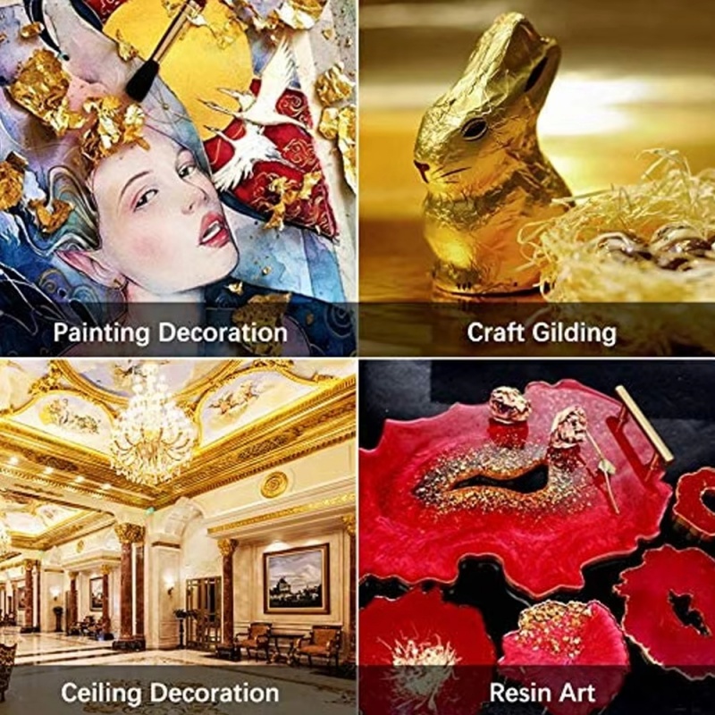 100pcs Imitation Gold Sliver C – Gold Foil Flakes recenzja i cena