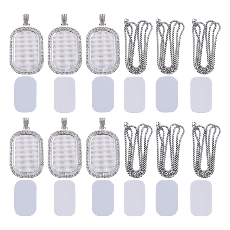 WORTHOWN-48Pcs Sublimation Rhi – Bezels Set Pendant recenzja i cena