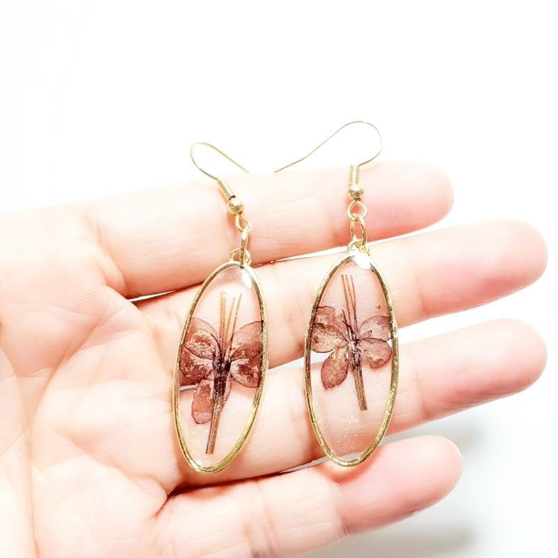 Dried Flower Earrings Heart Re – Dried Flower Bulk recenzja i cena